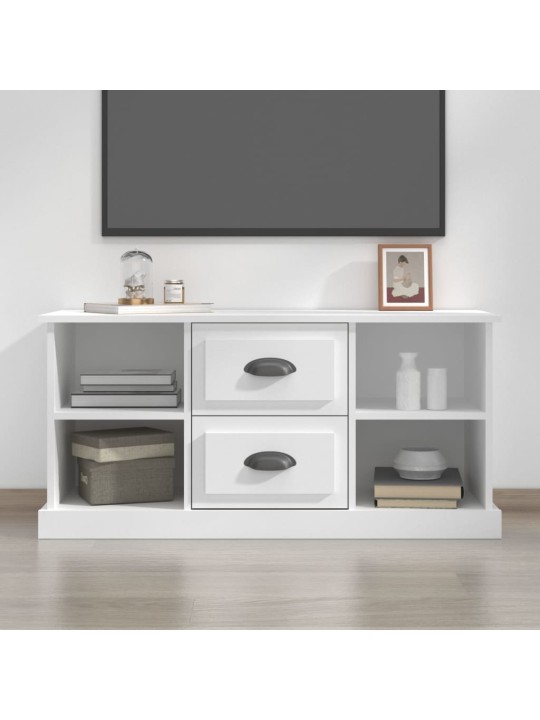 Tv skapītis, 99,5x35,5x48 cm, inženierijas koks, balts