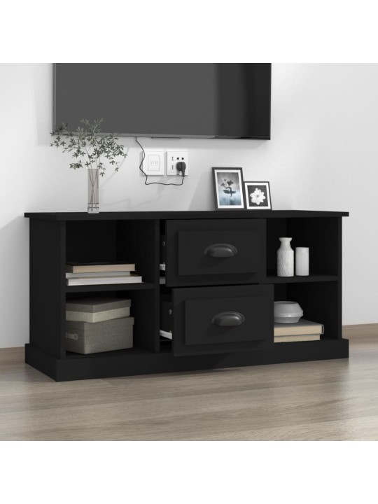 Tv skapītis, 99,5x35,5x48 cm, inženierijas koks, melns