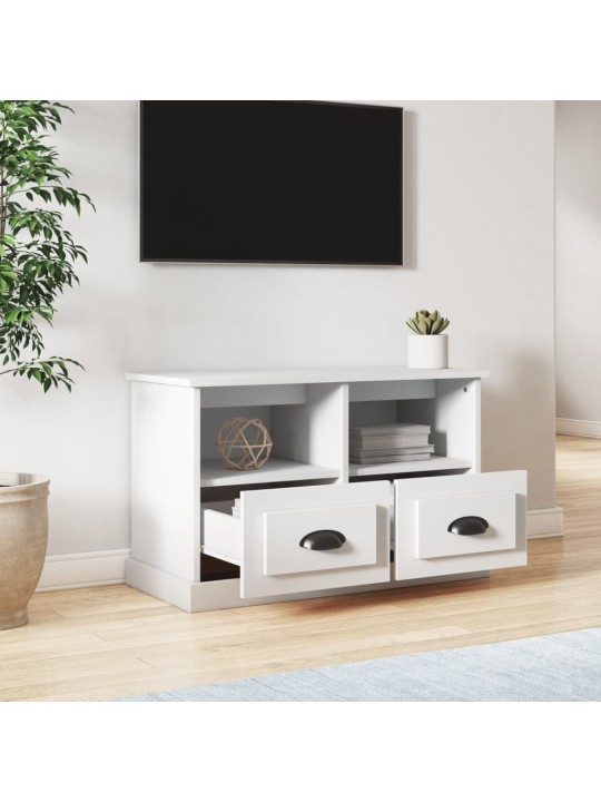Tv skapītis, 80x35x50 cm, inženierijas koks, balts