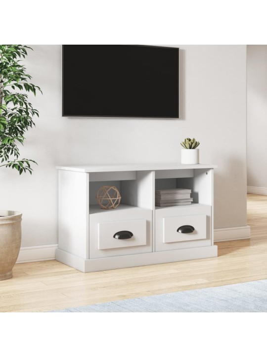 Tv skapītis, 80x35x50 cm, inženierijas koks, balts