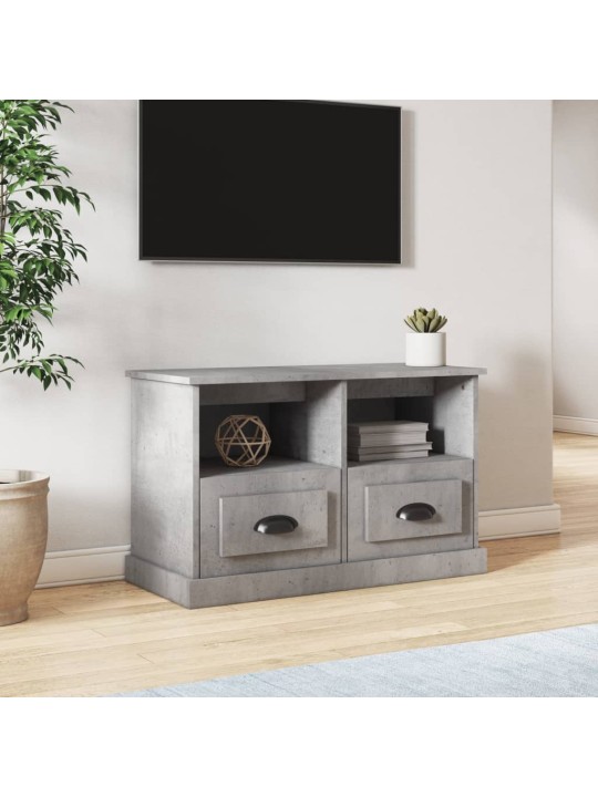 Tv skapītis, betona pelēks, 80x35x50 cm, inženierijas koks