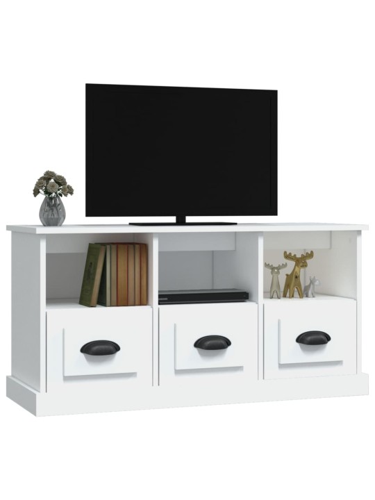 Tv skapītis, 100x35x50 cm, inženierijas koks, balts