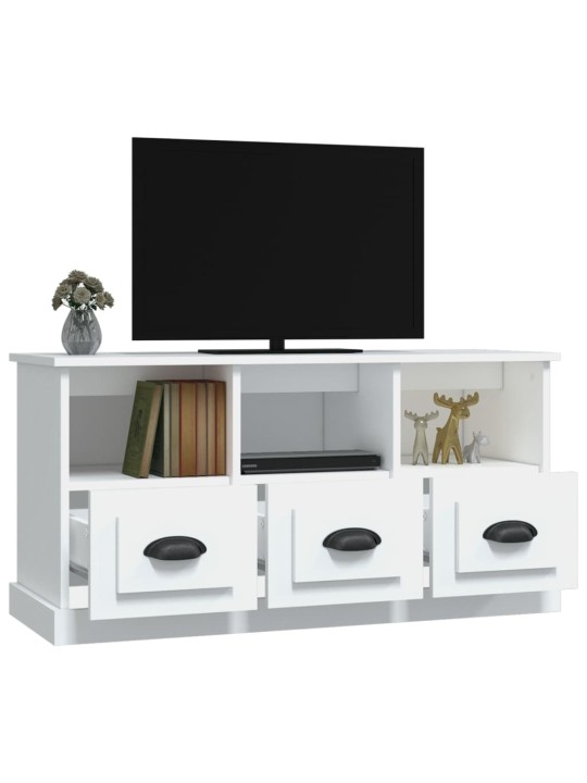 Tv skapītis, 100x35x50 cm, inženierijas koks, balts