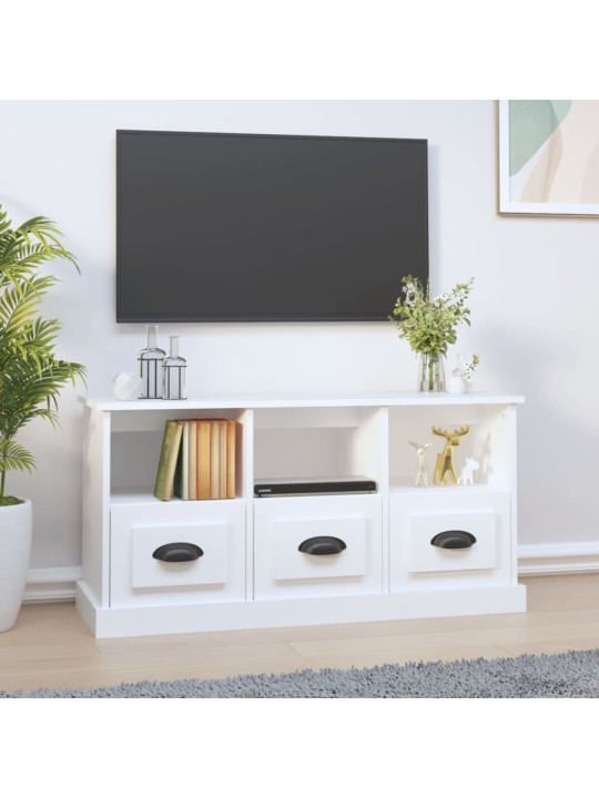 Tv skapītis, 100x35x50 cm, inženierijas koks, balts