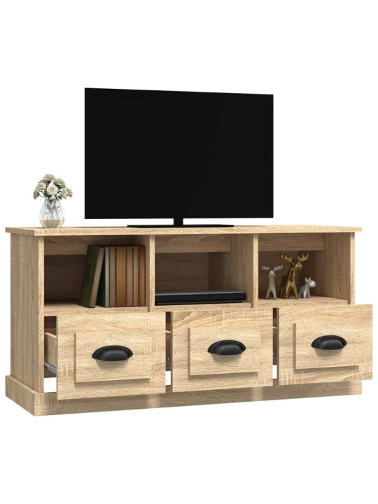 Tv skapītis, ozolkoka krāsa, 100x35x50 cm, inženierijas koks