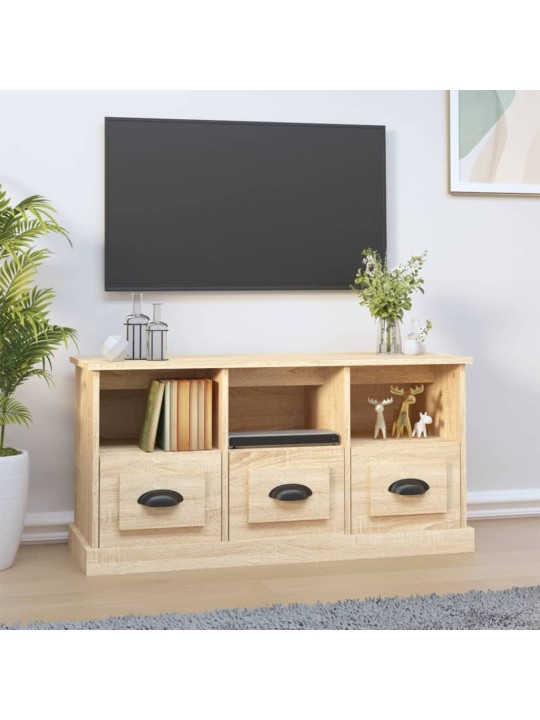 Tv skapītis, ozolkoka krāsa, 100x35x50 cm, inženierijas koks