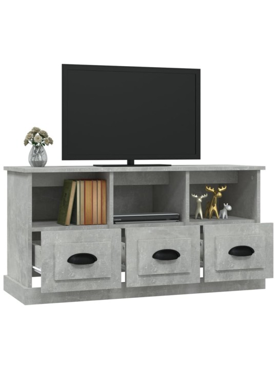 Tv skapītis, betona pelēks, 100x35x50 cm, inženierijas koks