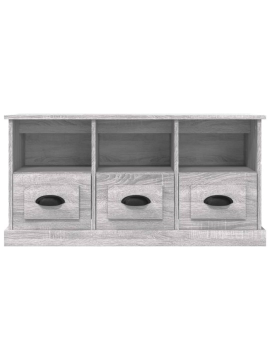 Tv skapītis, pelēka ozolkoka, 100x35x50 cm, inženierijas koks