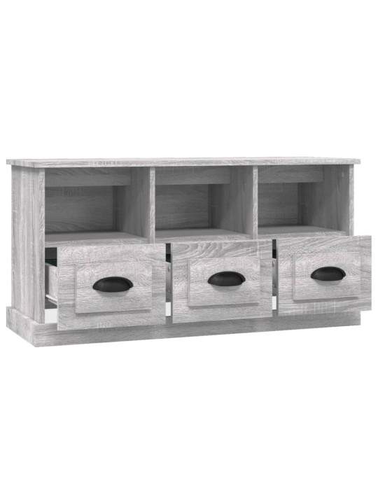 Tv skapītis, pelēka ozolkoka, 100x35x50 cm, inženierijas koks