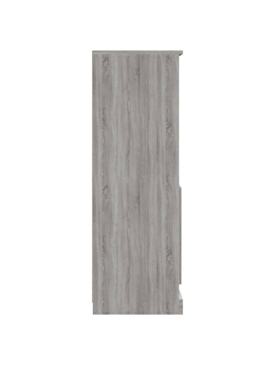 Augstais skapis, pelēks, 60x35,5x103,5 cm, inženierijas koks
