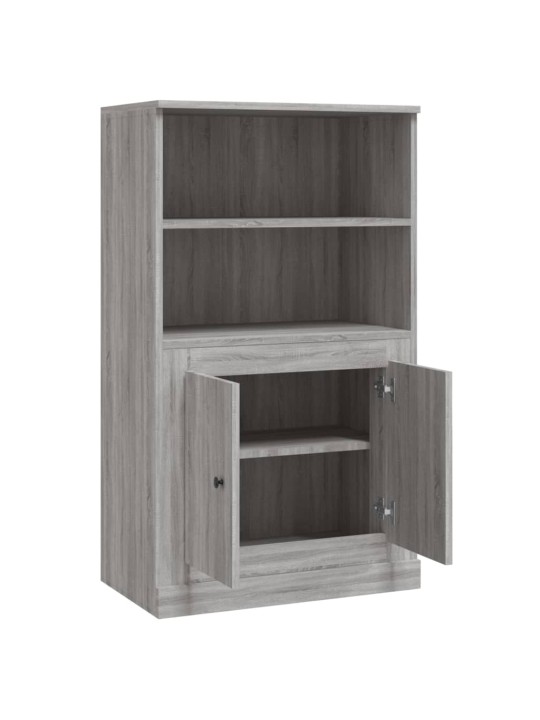 Augstais skapis, pelēks, 60x35,5x103,5 cm, inženierijas koks