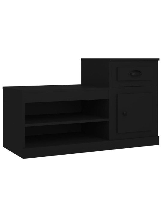 Apavu plaukts, melns, 100x42x60 cm, inženierijas koks