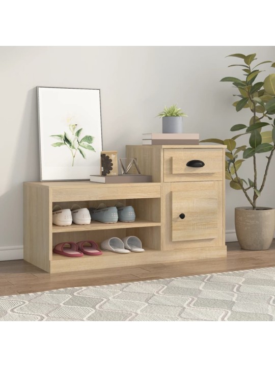 Apavu plaukts, ozolkoka krāsā, 100x42x60 cm, inženierijas koks