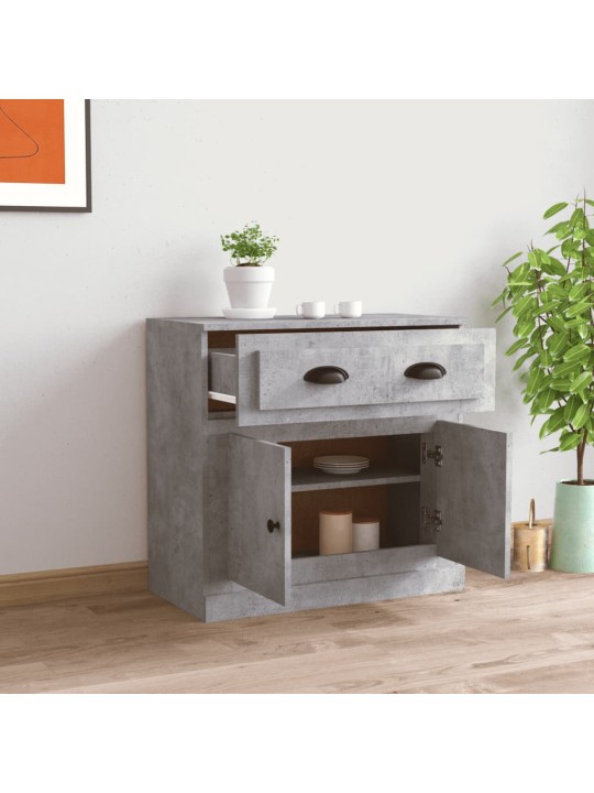 Kumode, betona pelēka, 70x35,5x67,5 cm, inženierijas koks