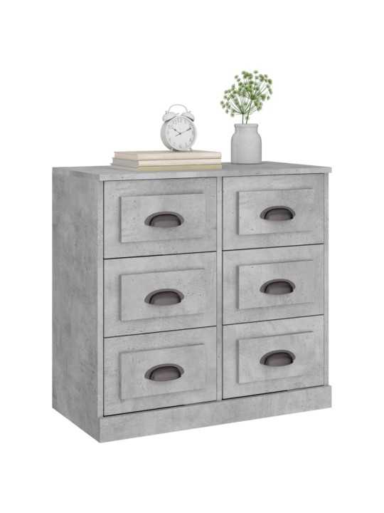 Kumode, betona pelēka, 70x35,5x67,5 cm, inženierijas koks