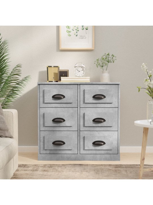 Kumode, betona pelēka, 70x35,5x67,5 cm, inženierijas koks