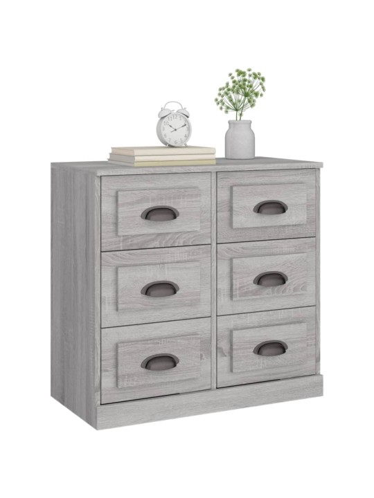 Kumode, pelēka ozolkoka, 70x35,5x67,5 cm, inženierijas koks