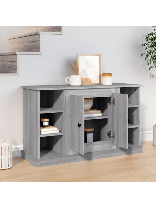 Kumode, pelēka ozolkoka, 100x35,5x60 cm, inženierijas koks