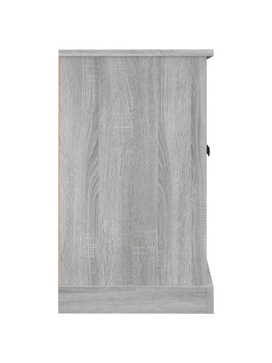 Kumode, pelēka ozolkoka, 100x35,5x60 cm, inženierijas koks