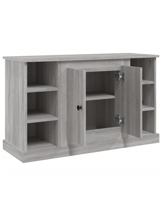 Kumode, pelēka ozolkoka, 100x35,5x60 cm, inženierijas koks