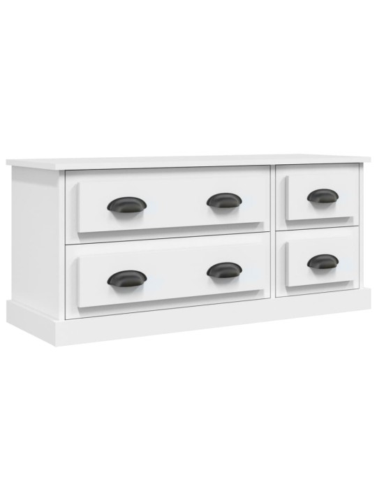 Tv skapītis, 100x35,5x45 cm, inženierijas koks, balts
