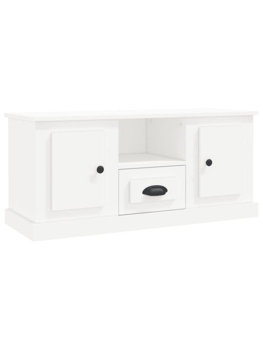 Tv skapītis, 100x35,5x45 cm, inženierijas koks, balts