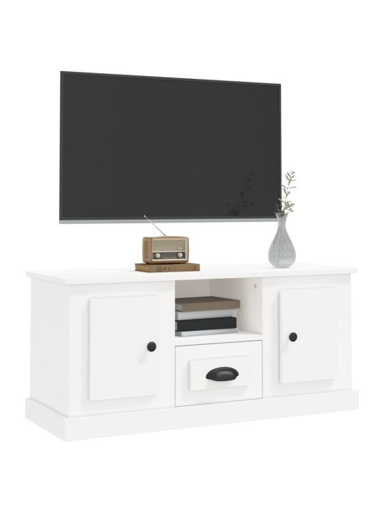 Tv skapītis, 100x35,5x45 cm, inženierijas koks, balts