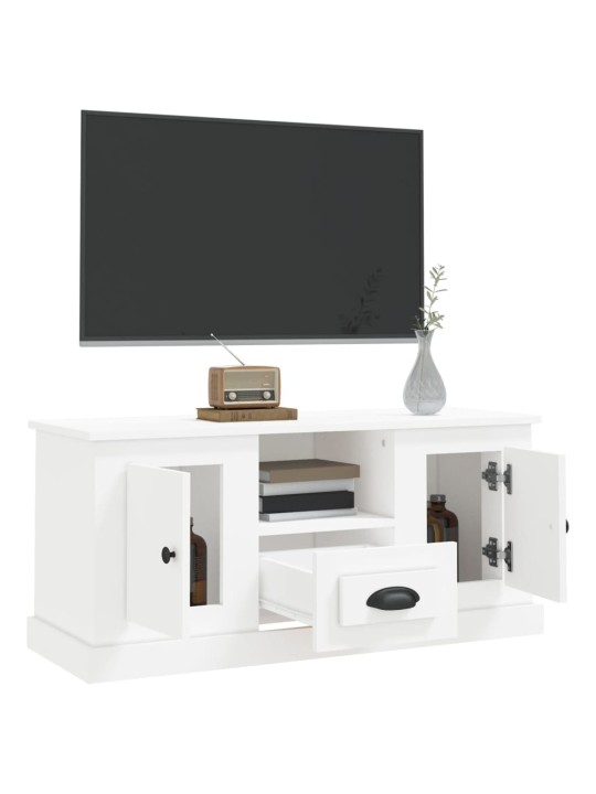 Tv skapītis, 100x35,5x45 cm, inženierijas koks, balts