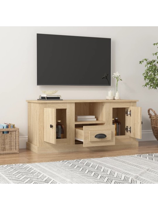 Tv skapītis, ozolkoka krāsa, 100x35,5x45 cm, inženierijas koks