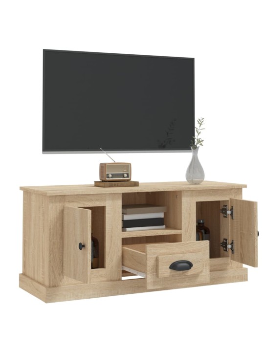 Tv skapītis, ozolkoka krāsa, 100x35,5x45 cm, inženierijas koks