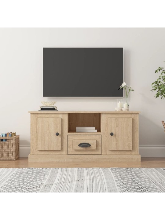 Tv skapītis, ozolkoka krāsa, 100x35,5x45 cm, inženierijas koks