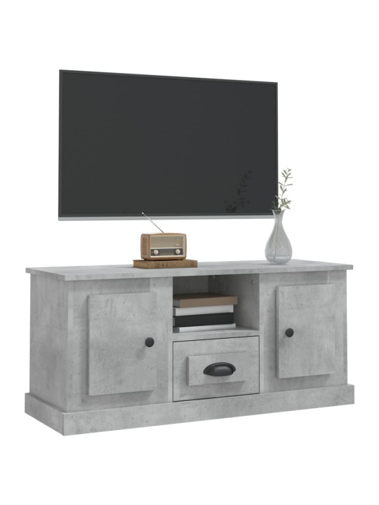 Tv skapītis, betona pelēks, 100x35,5x45 cm, inženierijas koks