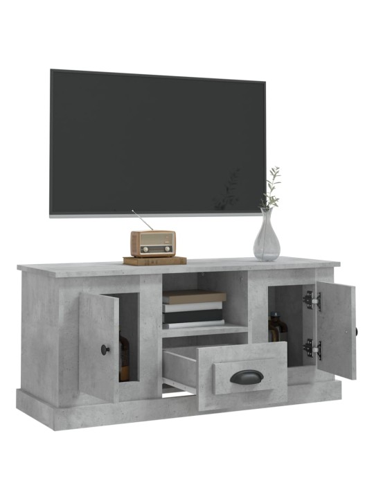 Tv skapītis, betona pelēks, 100x35,5x45 cm, inženierijas koks