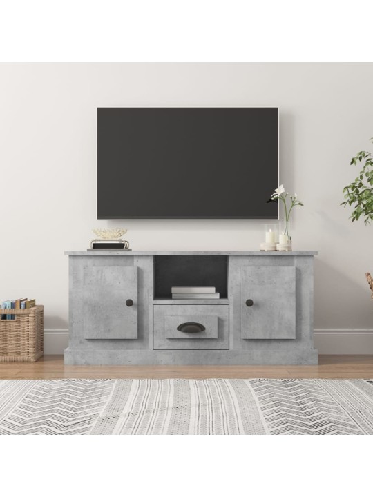 Tv skapītis, betona pelēks, 100x35,5x45 cm, inženierijas koks