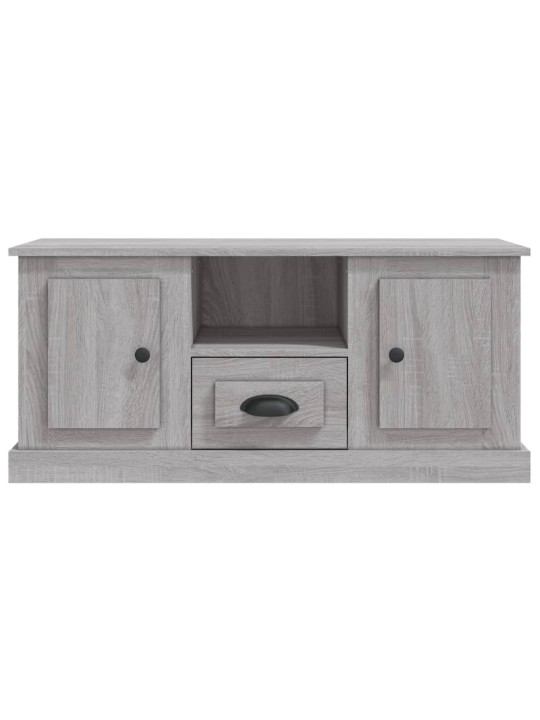 Tv skapītis, pelēka ozolkoka, 100x35,5x45 cm, inženierijas koks