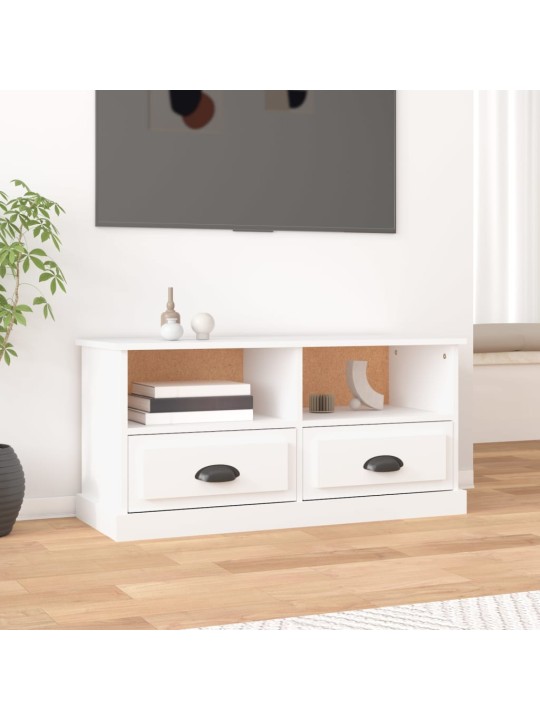 Tv skapītis, 93x35,5x45 cm, inženierijas koks, balts