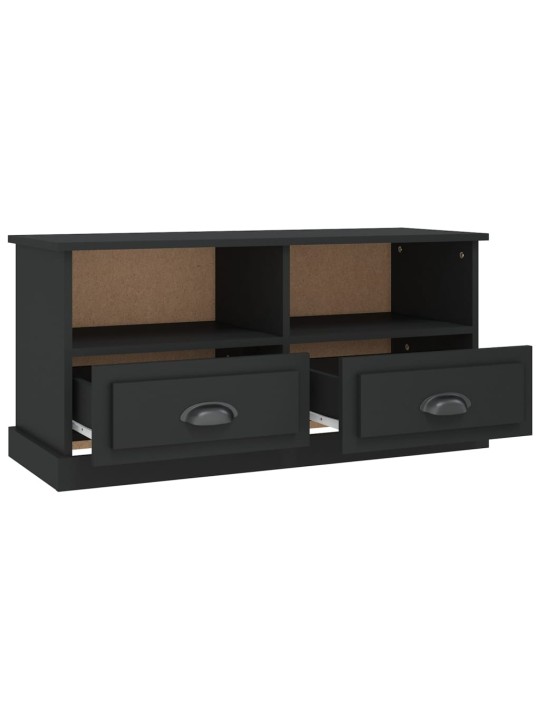 Tv skapītis, melns, 93x35,5x45 cm, inženierijas koks