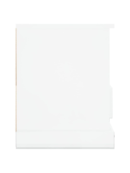 Tv skapītis, 93x35,5x45 cm, inženierijas koks, spīdīgi balts