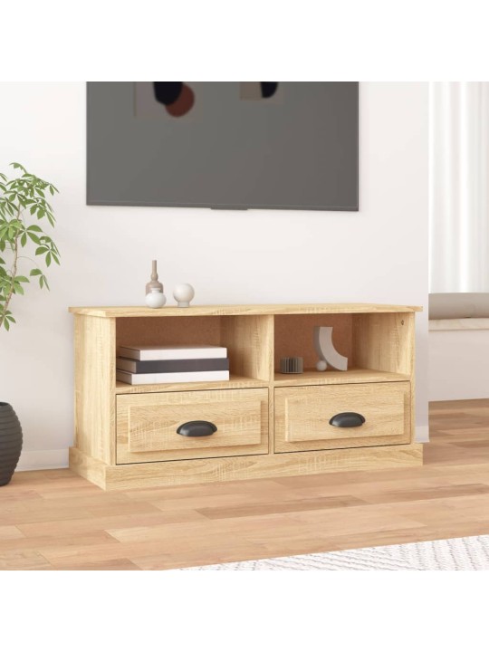 Tv skapītis, sonomas ozolkoka, 93x35,5x45 cm, inženierijas koks