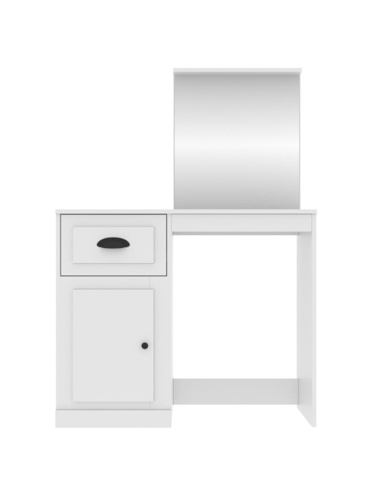 Spoguļgaldiņa komplekts, 90x50x132,5 cm, balts