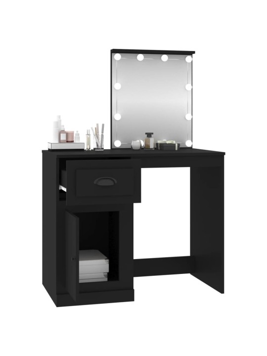 Spoguļgaldiņa komplekts, led, 90x50x132,5 cm, inženierijas koks