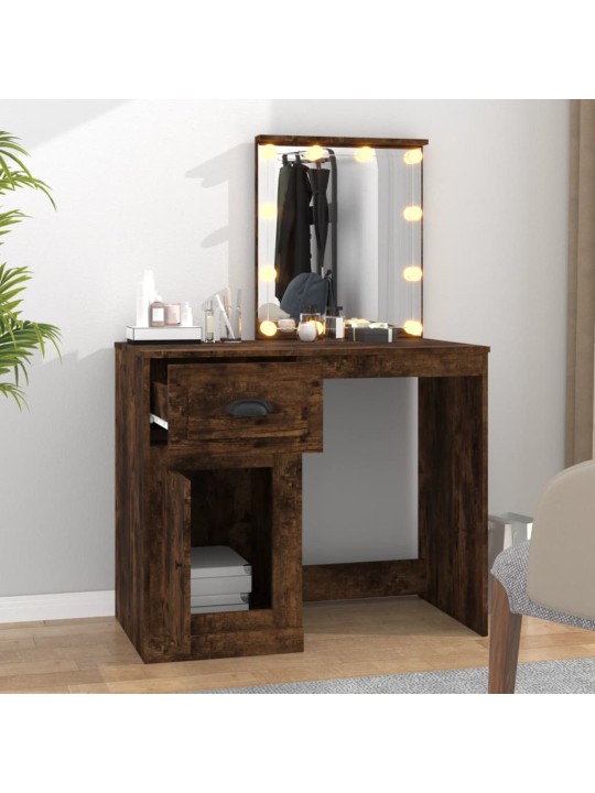 Spoguļgaldiņa komplekts, led, 90x50x132,5 cm, inženierijas koks