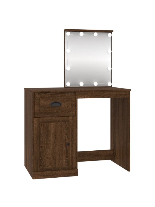 Spoguļgaldiņa komplekts, led, 90x50x132,5 cm, inženierijas koks