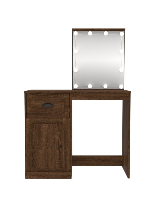 Spoguļgaldiņa komplekts, led, 90x50x132,5 cm, inženierijas koks