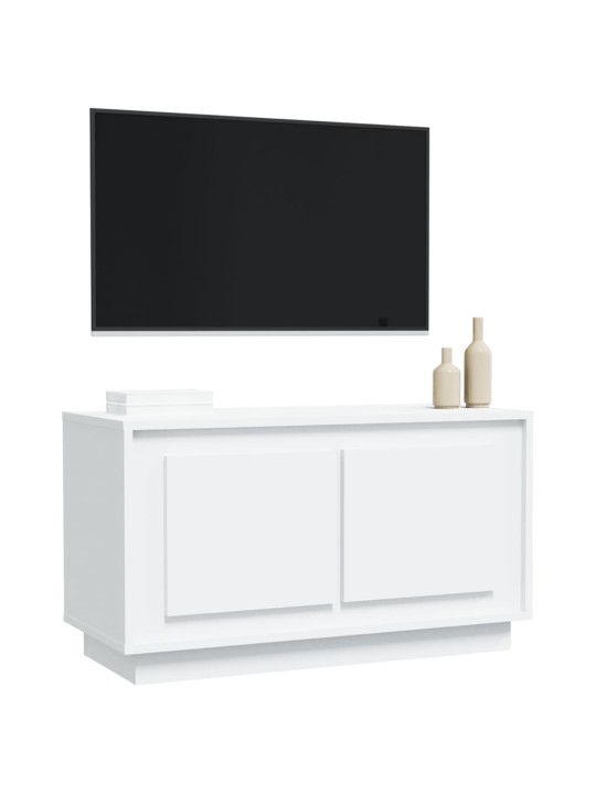 Tv skapītis, balts, 80x35x45 cm, inženierijas koks