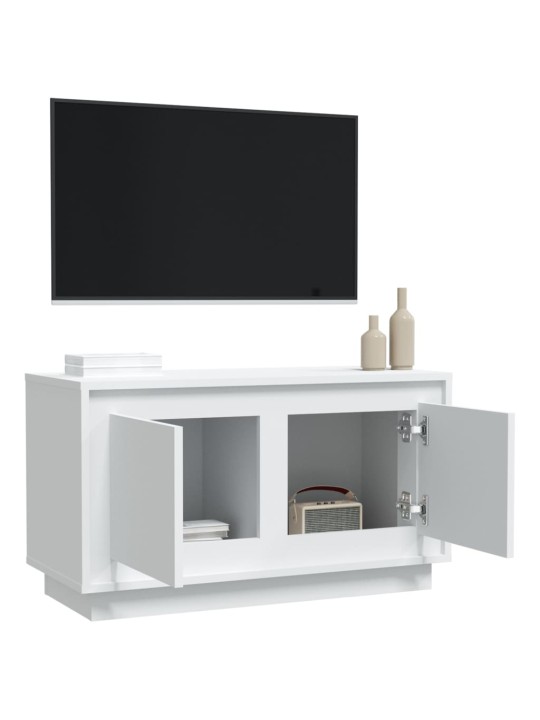 Tv skapītis, balts, 80x35x45 cm, inženierijas koks