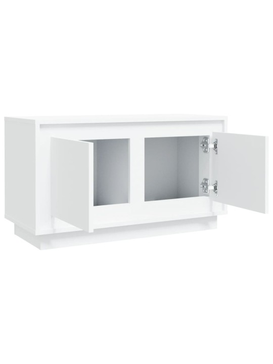 Tv skapītis, balts, 80x35x45 cm, inženierijas koks