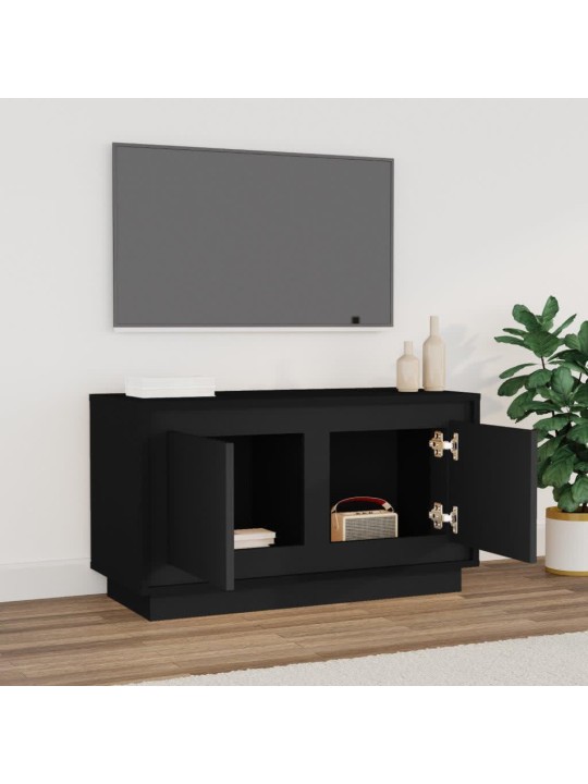 Apavu plaukts, 80x35x45 cm, inženierijas koks, melns