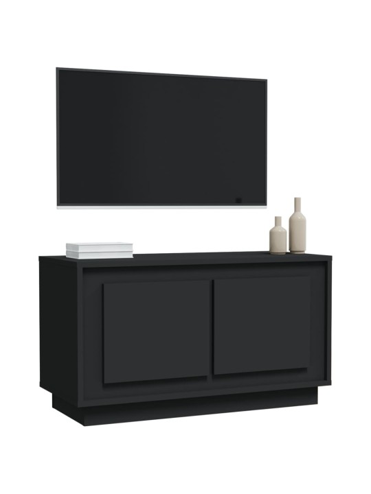 Apavu plaukts, 80x35x45 cm, inženierijas koks, melns