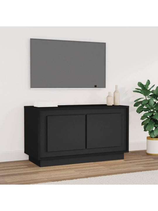 Apavu plaukts, 80x35x45 cm, inženierijas koks, melns